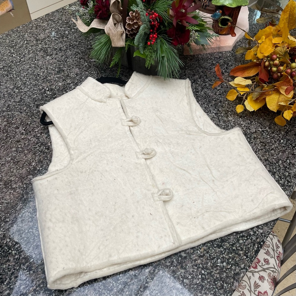 100% virgin wool Outerwear Women’s felted vest. Handmade